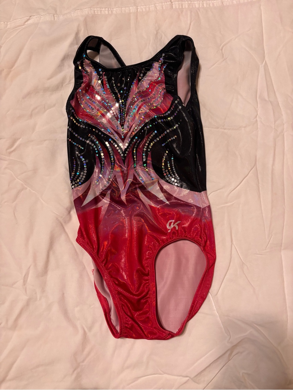 GK Black and Pink Sparkle Gymnastics Leotard